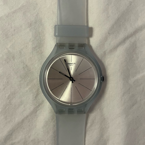 Swatch SKINTONIC SVOS101 37mm Light Blue Silicone Watch - Picture 4 of 6